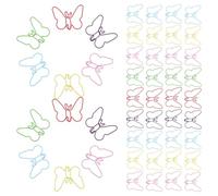 Veemoon 60 Pièces Butterfly-shaped Metal Paper Clips For Office School Home Creative Strong Butterfly Paperclips For Organizing Documents Files