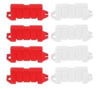 Veemoon 60 Pièces Mini Barrières de Circulation en Plastique pour Circuit Voiture Télécommandée, Accessoires de Panneaux de Signalisation Réalistes pour Piste de Drift et Jeu Éducatif