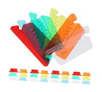 Veemoon 60 Pièces Onglets de Dossier Suspendu Plastique Coloré pour Identification Optimisée pour Étiquettes de Numéros de Chambres et Organisation