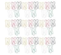 Veemoon 60 pièces Trombones Forme Dent Colorés Clips Marque Pages Créatifs pour Organisation de Documents Journaux Fournitures de Bureau