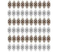 Veemoon 60Pièces Connecteurs de Pendentifs Alliage Antique Motifs Floraux pour Bricolage Bijoux DIY Décorations Élégantes Bronze et