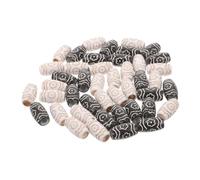 Veemoon 60pièces De Décoratives Plastique Pour Cheveux Blanches Et Accessoires De Coiffure Pour Braid Et Dreadlocks