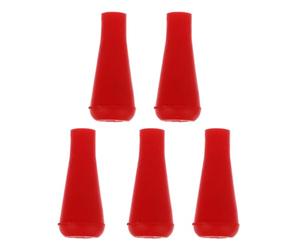 Veemoon 6mm Pointes de Flèches Rouge 5 Pièces en Caoutchouc pour Arc | Pointe D’entraînement au Tir à L’arc, Sécurité Renforcée, Usage Petit Jeu et Souche, pour Flèches Bambou