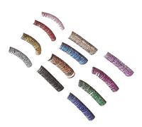 Veemoon 6Paires Extensions de Cils Colorés de Faux Cils avec Paillettes pour Maquillage Éblouissant Lors de Festivals et Événements Spéciaux