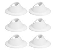 Veemoon 6pcs Bases en Silicone pour Flacons de Vernis à Ongles Blanc, Tapis Résistant et Pratique pour Nail Art, Utilisation Facile en Salon de Manucure