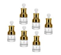 Veemoon 6Pièces Bouteille Huile Essentielle Lot de Flacons Verre avec Pipette Dorée Conteneur Rechargeable pour Parfum et Huiles Aromathérapeutiques pour Voyage