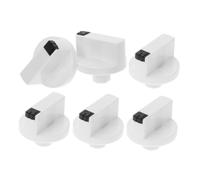 Veemoon 6pièces Bouton De Brûleur Blanc Bouton De Commutateur De Four De Remplacement De Cuisinière à Gaz De Commande De Brûleur De Commande De Four Blanc Lot De De
