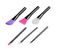 Veemoon 6pièces Brosse pour Masque Facial Silicone Applicateur pour Masque Visage Boue et Beurre Corporel Lot de Pinceaux sans Poils