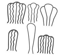 Veemoon 6pièces Peigne à Cheveux Métallique pour Chignon Set de Peignes Latéraux Décoratifs pour Femmes