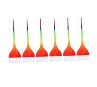 Veemoon 6pièces Pinceau Pour Teinture Capillaire Avec Manche Arc-ciel Applicateur De Teinture Pour Coiffure à Domicile Ou Salon