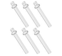 Veemoon 6pièces Porte-mèches Verre pour Lampes à Huile Tubes Résistants Chaleur Support Stable pour Mèches de Remplacement Pratique pour Lampes à Pétrole et Bougies Chauffe-Plat