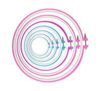Veemoon 7 Pièces Cercle à Broder Réglable Coloré pour Point Croix DIY Cercles de Broderie Multi-usages pour Couture Décoration Murale et Artisanat Manuel Couleur