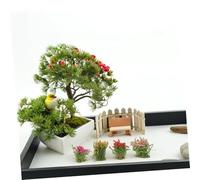 Veemoon 7 pièces Miniature Grass DIY Micro Landscape Artificial Flower Clusters for Table Model Train Scenery and Building Decoration