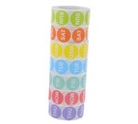 Veemoon 7 Rouleaux Étiquettes Autocollantes de des Stocks de Stickers Colorés pour Jours Semaine Autocollants Adhésifs pour Organisation Alimentaire et des Dates
