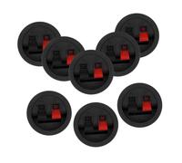 Veemoon 8 Clips Connecteur de Câble de Haut-Parleur Rond Wp2-9, Serrage-câble à Ressort pour Bornier Haut-Parleur, Plaque de Câblage 2 Voies, Accessoires Audio pour Installation Home