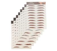 Veemoon 8 feuilles Autocollants Sourcils Naturels et Résistants à Eau Maquillage Sourcils Pratique Correction Clairsemés et Définition Instantanée