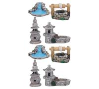 Veemoon 8 Mini puits d'eau, Accessoires pour Jardin féerique, | Figurines de mini phare et puits d'eau, tour et ornement d'eau courante à faire soi-même pour l'aménagement