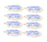 Veemoon 8 Pièces Chouchous Élastiques Dentelle Boho Oversize Accessoires de Queue de Cheval Volumineux Doux et Antidérapants Adaptés Cheveux Épais Longs et Bouclés