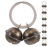 Veemoon 8 Pièces Clochette de Collier, Double-bells Légère en Fer | Dressage et Suivi, Son Clair Distinctif, Pendentif Or au Design Unique, Usage Intérieur Extérieur