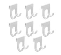 Veemoon 8 Pièces Crochet Mural sans Perçage en Aluminium, Double Patère | Rangement Mural Robuste, Design à Deux Crochets, pour Chapeau et Vêtements, Style Classique Élégant