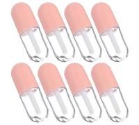 Veemoon 8 Pièces Flacons de Gloss à Lèvres Vides 5ml en Plastique | Rose, Surface Lisse sans Bavure, Rangement de Cosmétiques Variés, Format Voyage pour Femmes