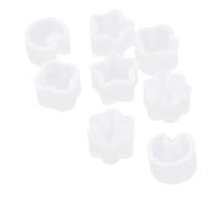 Veemoon 8 pièces Moules Silicone pour Résine Époxy Petits Motifs Étoile Lune Fleur Flocon Souples pour Fabrication Boucles Doreilles DIY