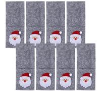 Veemoon 8 Pièces Paquet de Fourchettes de Noël en Feutre pour Fêtes et