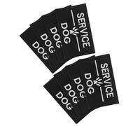 Veemoon 8 Pièces Patch Brodé pour Harnais de Chien D'assistance en Polyester Noir avec Fermeture Auto-agrippante, Confort Non Irritant et Sécurité Maximale pour Promenades en Soirée