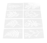 Veemoon 8 pièces Pochoirs Réutilisables pour Peinture Fleurs et Modèles Botaniques pour Décoration Murale Meubles Toile et Bricolage Artistique