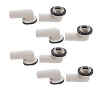 Veemoon 8 Pièces Raccords Coudés pour Tuyau de Vidange Climatiseur Connecteurs Évacuation Étanches avec Anneau Étanchéité Installation Facile sans Outils Compatibles Mini Split et Fenêtre