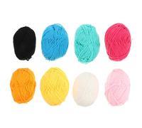 Veemoon 8 Rouleaux Fil à Tricoter Coton Doux de Laine à Crocheter Coton Respirant pour Bébés Vêtements Écharpes et Divers Projets Faits Main pour Diy et Artisanat