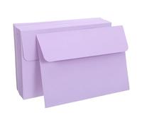 Veemoon 80 Enveloppes en Papier Vierges pour Invitations Mariage Format Standard pour Cartes de Visite Couleur Violet Clair Pochette de Rangement pour Fêtes Anniversaires et Documents