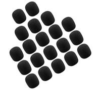 Veemoon 80 Housses en Mousse pour Microphone Cravate Bonnette Anti-Vent Noire 20X15X5 MM Protection Anti-Bruit Haute Densité pour Micro Casque Filaire Accessoires pour Salles de Classe