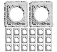 Veemoon 80 protections de brûleurs en aluminium pour cuisinière à gaz : protections anti-éclaboussures - 23 x 23 cm. Ces carrées antiadhésives retiennent les projections de graisse et