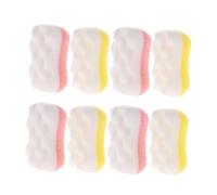Veemoon 8pièces Éponge De Douche Nettoyante Et Exfoliante Pour Bain Légère Et Portable Pours Déplacements Utilisable Avec Gel Douche Ou Shampoing Retient Suffisamment Eau Et Produit Des Co