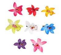 Veemoon 8pièces Pince Cheveux Fleur Orchidée Style Hawaïen Accessoire Cheveux Femme Fille Pince Fleur Orchidée Style Hawaïen Accessoire