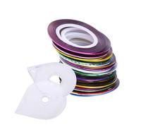 Veemoon 90 Rouleaux de Ruban Adhésif Couleur Aléatoire et Filles pour Salons de Manucure Facile à Retirer en Pet avec 2 Boîtes pour Embellir Ongles pour Nail Art