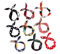 Veemoon 9pièces Bandeau Pour Cheveux Femme Motif Léopard Accessoire Cheveux Bandeau à Nouer Soi-même Coiffure Élégante