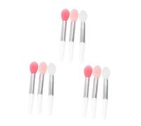 Veemoon 9pièces Pinceaux Silicone Pour Maquillage Des Lèvres Applicateurs De Rouge à Lèvres Cosmétique Lot De Pinceaux Portables Pour Masques