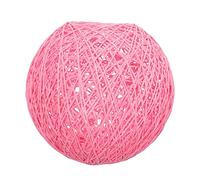 Veemoon Abat-jour Boule Rotin Léger 15 Cm Rose, Abat-jour Plafond Décoratif en Papier, Protection Lumière Intérieure, Accessoire DIY pour Lampe de Bureau et Salon, Usage Domestique