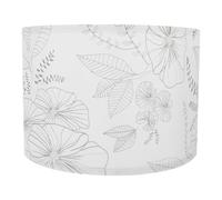 Veemoon Abat-Jour en Lin Imprimé à Fleurs pour Lampe de Table E27 Cache-Abat-Jour Cylindrique en Tissu Naturel Beige Rechange pour Lampadaire et Luminaire D’Intérieur Adapté Chambre et