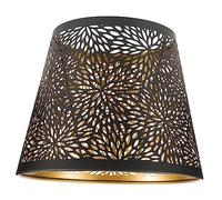 Veemoon Abat-jour En Métal Creux E27, Cage De Protection Pour Ampoule, Design Grille Noire Motif Floral Intérieur, Luminaire Suspendu Pour Chambre, Pièce Unique, Déco Élégante, Solide