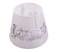 Veemoon Abat-jour en Tissu 22 Cm à Motif Oiseaux, Petit Abat-jour Rond pour Lampe de Table et Lampadaire, Cache-ampoule à Clip Décoratif, Diffusion Douce et Compatible Abat-jour Harpe