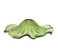 Veemoon Abat-jour en verre vert - Design rétro feuille de lotus - Abat-jour pour suspension avec trou de 4,2 cm (1,65 po) - Idéal pour salon, véranda ou café de style campagnard