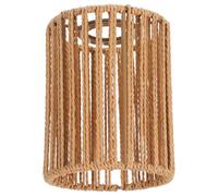 Veemoon Abat-Jour Suspendu en Corde de Papier Tissé Diamètre 4 CM Compatible E14 et E27 Abat-Jour de Rechange Suspendre et Plafonnier Style Rustique Naturel pour Éclairage Intérieur