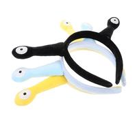 Veemoon Accessoires Cheveux Escargot en Peluche Lot de 3, Serrage-Têtes Doux et Confortables pour Maquillage, Lavage du Visage et Fêtes Déguisées