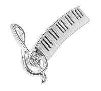 Veemoon accessoires de broche thème broche instrument faire la fête émail petit piano s note de musique épinglettes pour femmes Alliage de zinc Silver