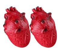 Veemoon Accessoires de Cœur Sanglant en Vinyle 2 Pièces pour Décoration Halloween Maison Hantée Ambiance Horreur Léger et Réaliste