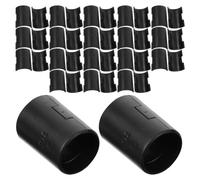 Veemoon Accessoires de Fixation Surface Lisse sans Bavures, pour Réparation et Amélioration 26 Paires en Plastique Noir de 1 Pouce, Réutilisables pour Étagères en Fil Métallique