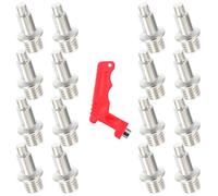 Veemoon Accessoires pour Chaussures d'Athlétisme 32 Pcs Pointes en Acier Antidérapantes pour Compétitions de Course et Saut en Longueur Outdoor